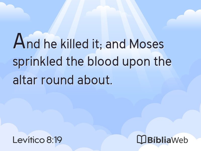 Levítico 8:19 em imagem para compartilhar
