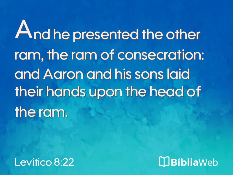 Levítico 8:22 em imagem para compartilhar