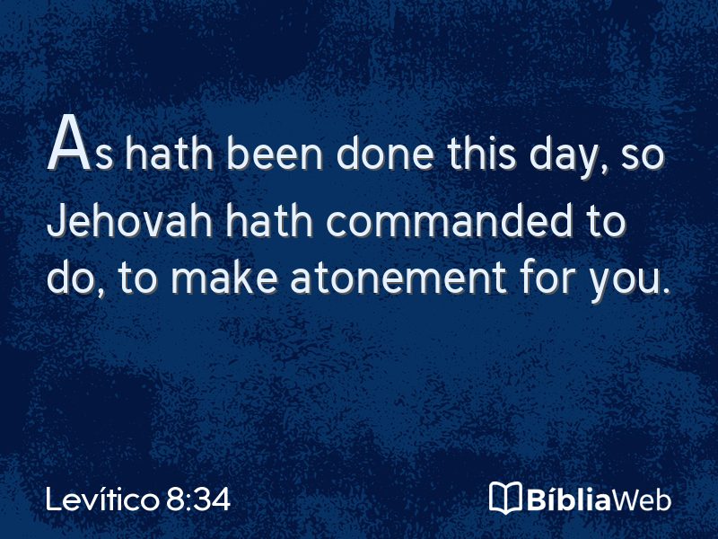 Levítico 8:34 em imagem para compartilhar