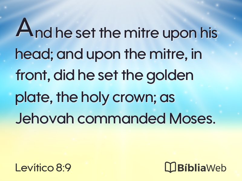 Levítico 8:9 em imagem para compartilhar