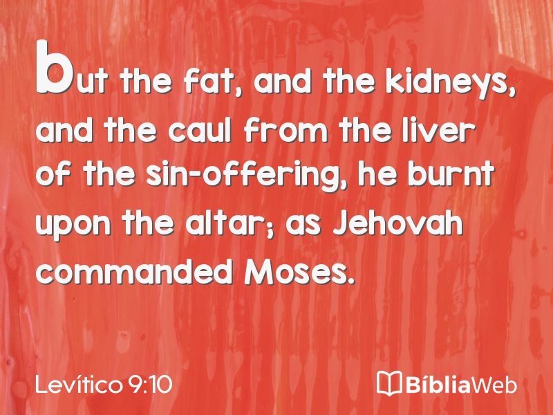 Levítico 9:10 em imagem para compartilhar