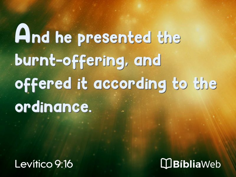 Levítico 9:16 em imagem para compartilhar