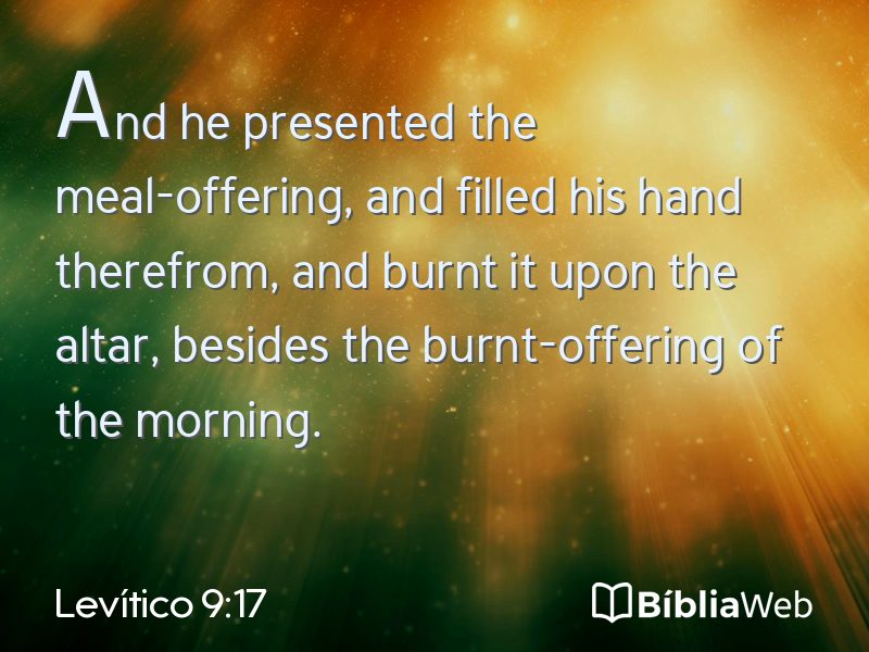 Levítico 9:17 em imagem para compartilhar