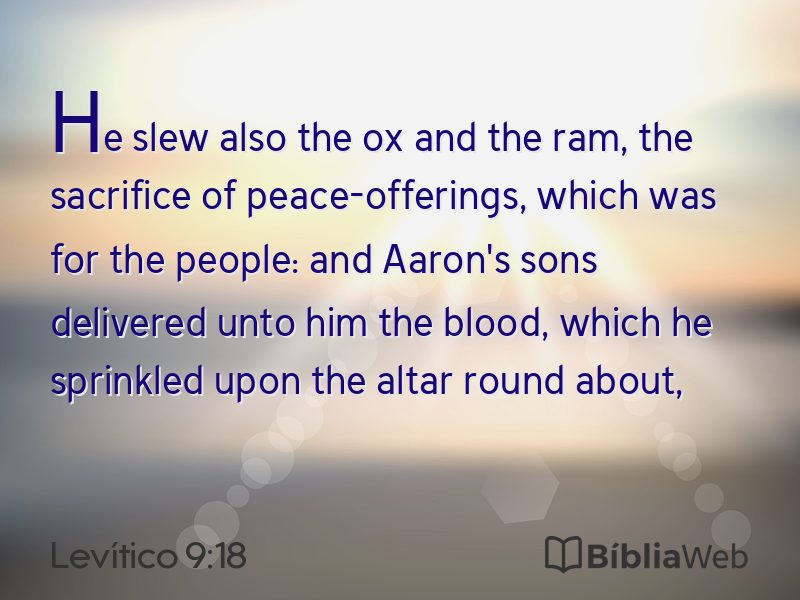 Levítico 9:18 em imagem para compartilhar