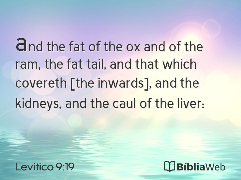 Levítico 9:19 em imagem para compartilhar