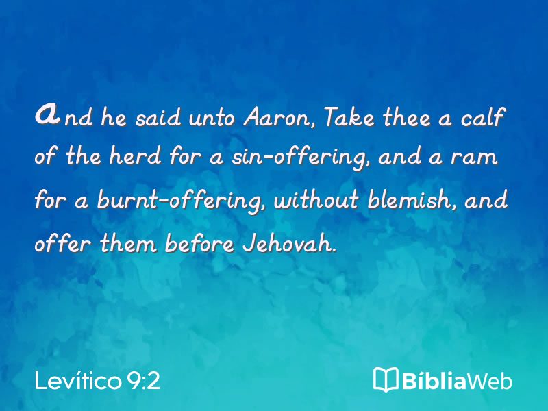 Levítico 9:2 em imagem para compartilhar