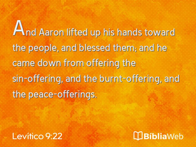 Levítico 9:22 em imagem para compartilhar