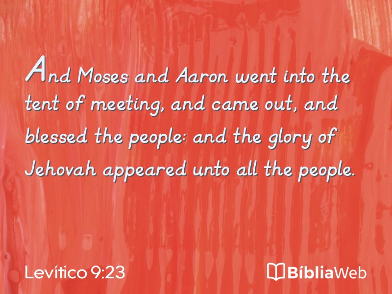Levítico 9:23 em imagem para compartilhar
