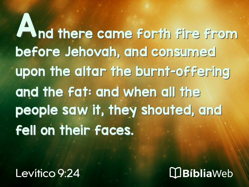 Levítico 9:24 em imagem para compartilhar