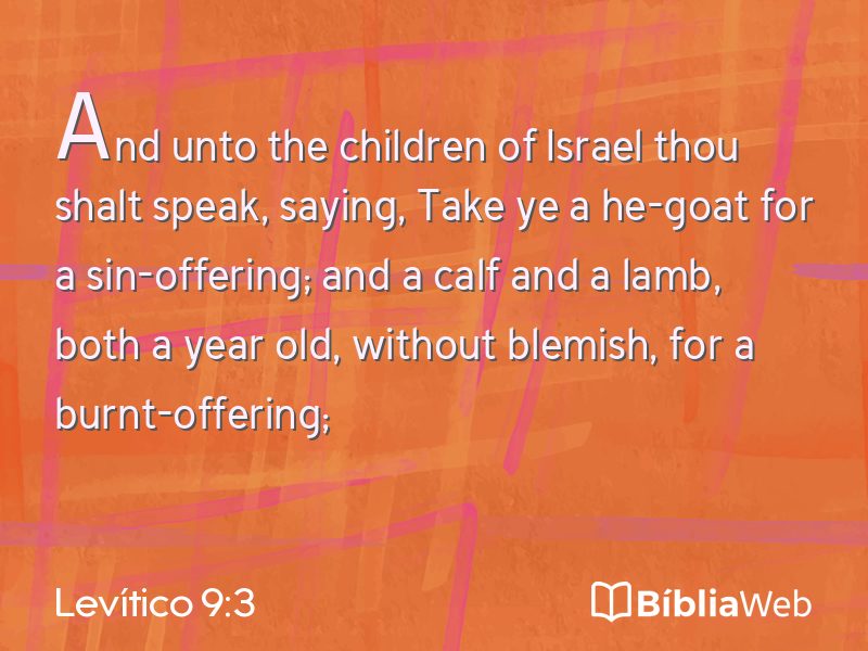 Levítico 9:3 em imagem para compartilhar