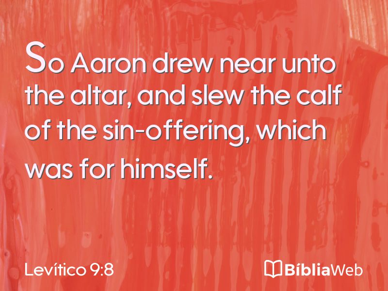 Levítico 9:8 em imagem para compartilhar