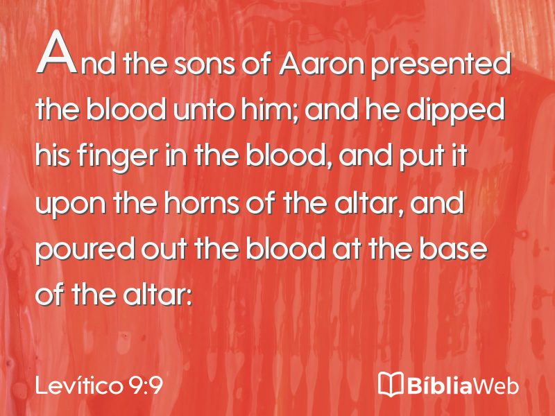 Levítico 9:9 em imagem para compartilhar