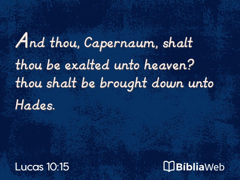 Lucas 10:15 em imagem para compartilhar