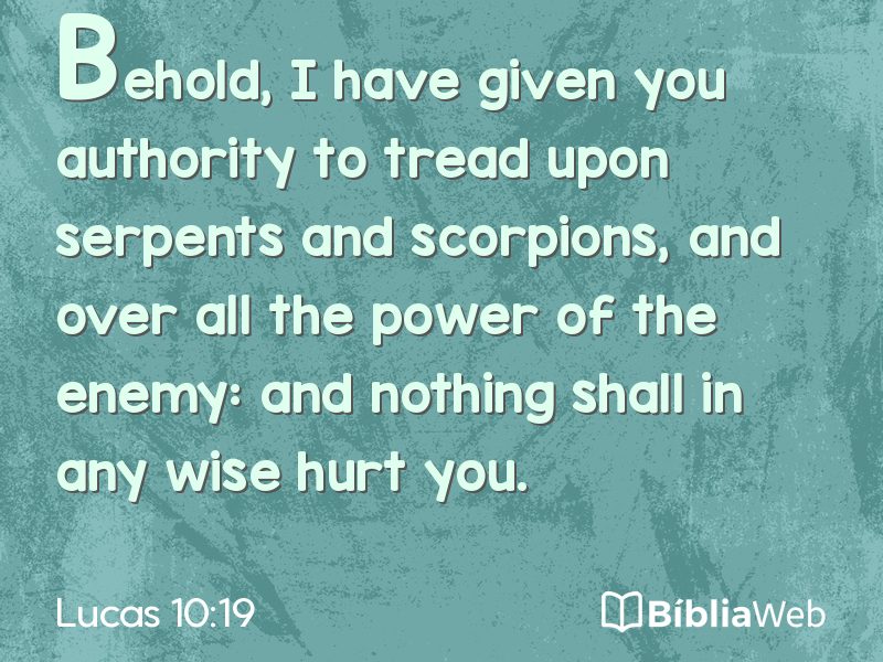 Lucas 10:19 em imagem para compartilhar