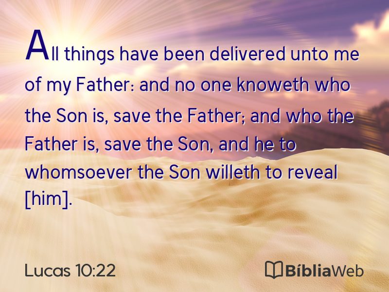 Lucas 10:22 em imagem para compartilhar