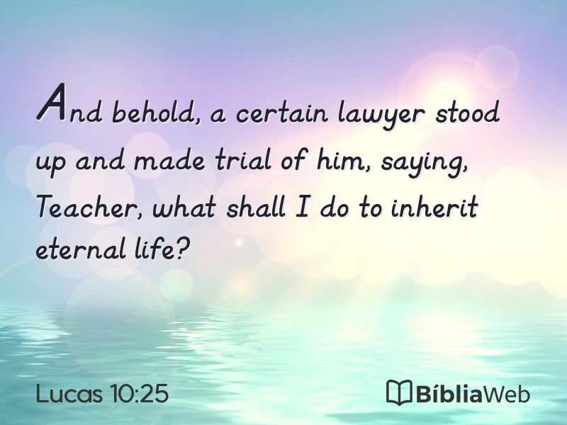 Lucas 10:25 em imagem para compartilhar