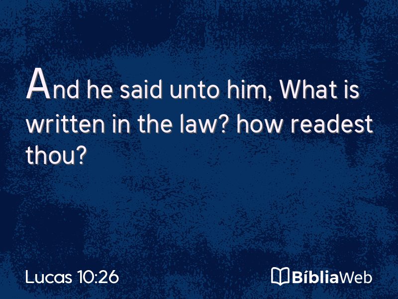 Lucas 10:26 em imagem para compartilhar