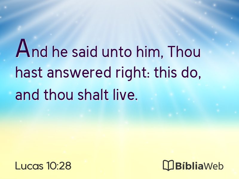 Lucas 10:28 em imagem para compartilhar
