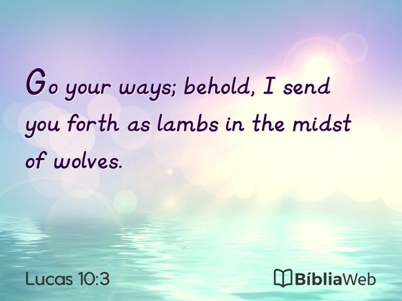 Lucas 10:3 em imagem para compartilhar