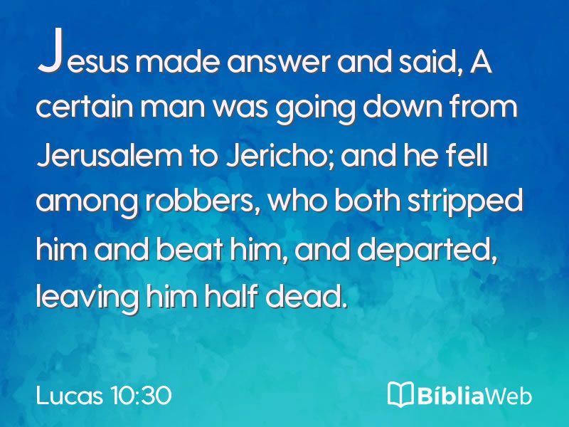 Lucas 10:30 em imagem para compartilhar