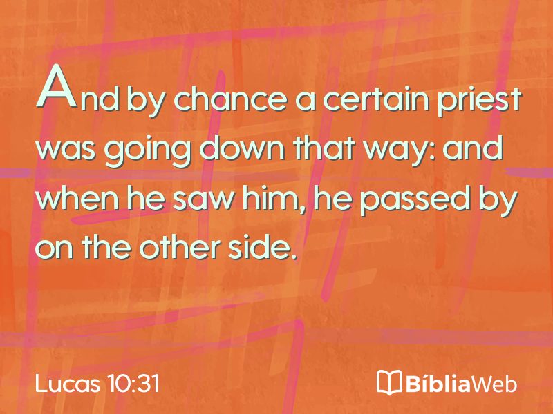 Lucas 10:31 em imagem para compartilhar