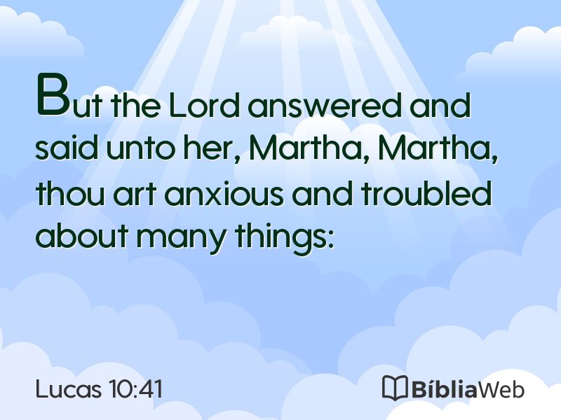 Lucas 10:41 em imagem para compartilhar