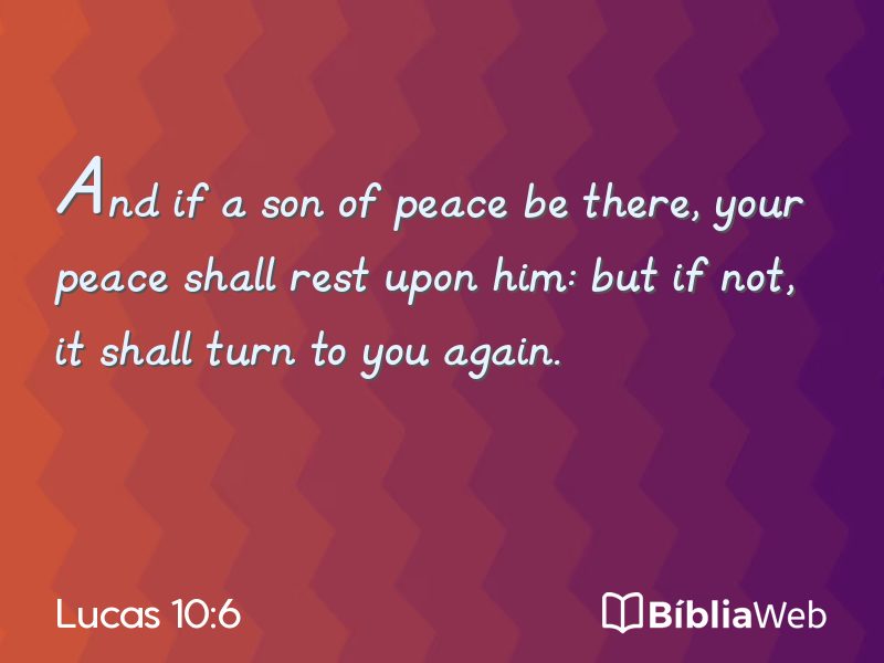 Lucas 10:6 em imagem para compartilhar