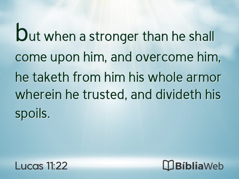 Lucas 11:22 em imagem para compartilhar
