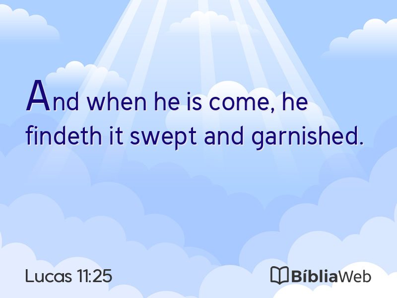 Lucas 11:25 em imagem para compartilhar