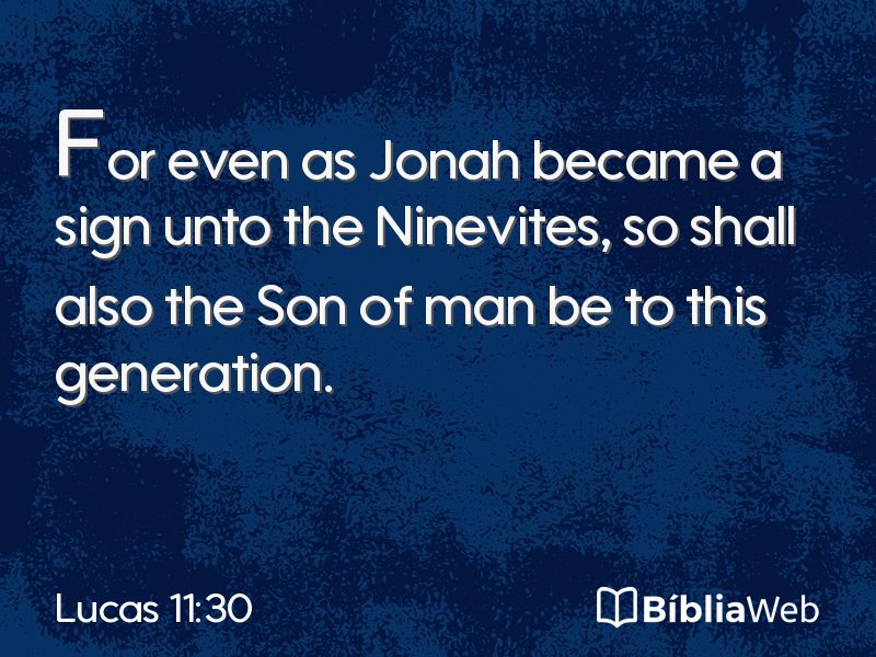 Lucas 11:30 em imagem para compartilhar