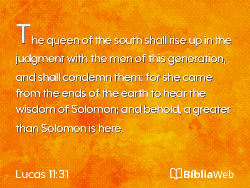 Lucas 11:31 em imagem para compartilhar