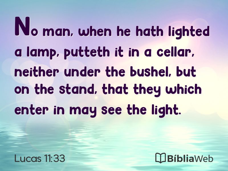 Lucas 11:33 em imagem para compartilhar