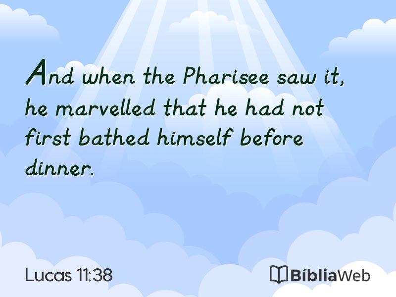 Lucas 11:38 em imagem para compartilhar