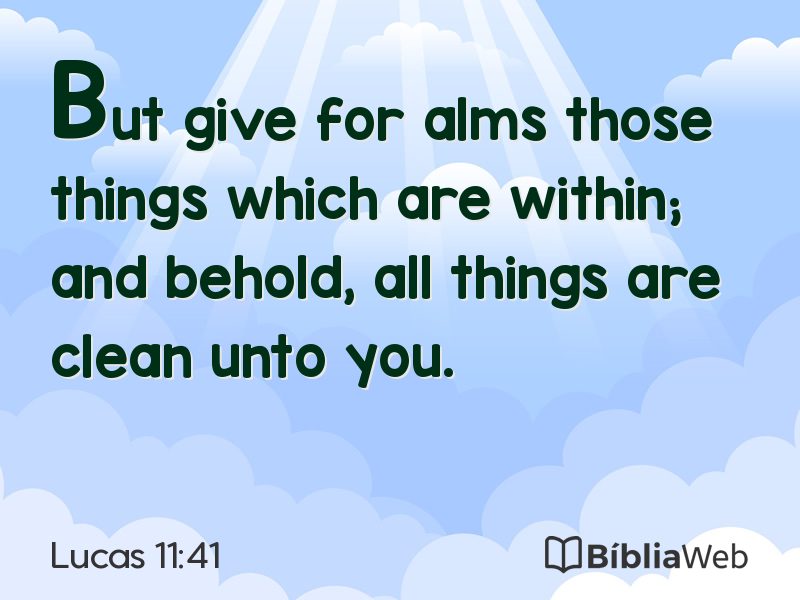 Lucas 11:41 em imagem para compartilhar