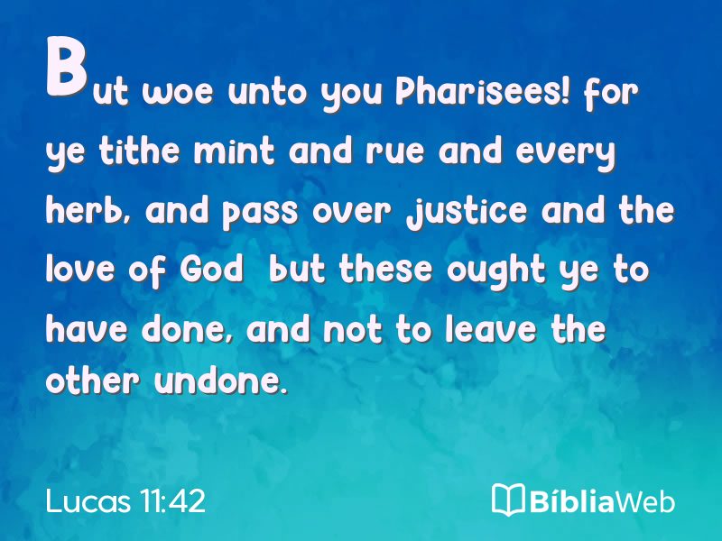 Lucas 11:42 em imagem para compartilhar