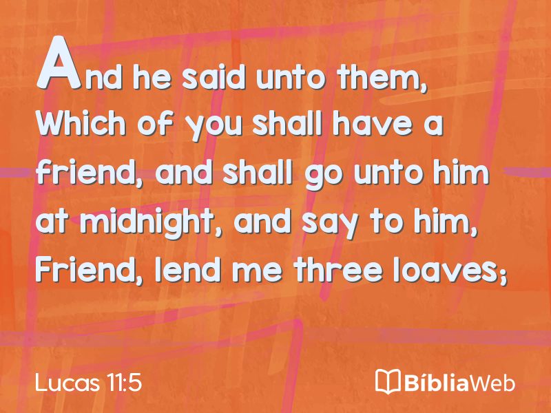 Lucas 11:5 em imagem para compartilhar