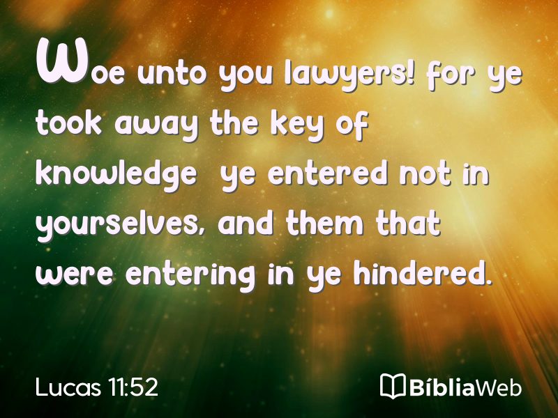 Lucas 11:52 em imagem para compartilhar