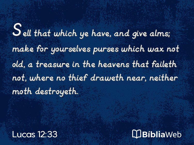 Lucas 12:33 em imagem para compartilhar