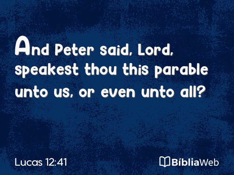 Lucas 12:41 em imagem para compartilhar