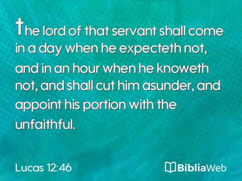 Lucas 12:46 em imagem para compartilhar