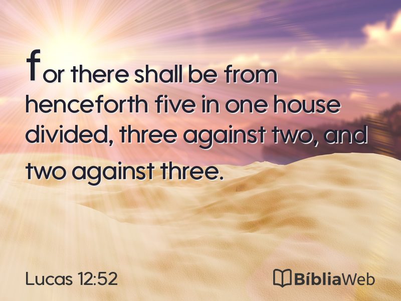 Lucas 12:52 em imagem para compartilhar