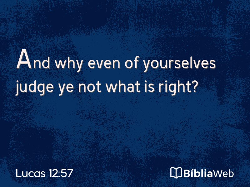 Lucas 12:57 em imagem para compartilhar