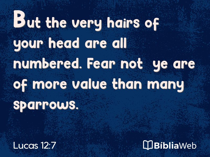 Lucas 12:7 em imagem para compartilhar