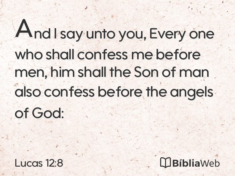 Lucas 12:8 em imagem para compartilhar