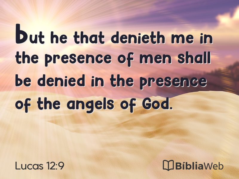 Lucas 12:9 em imagem para compartilhar