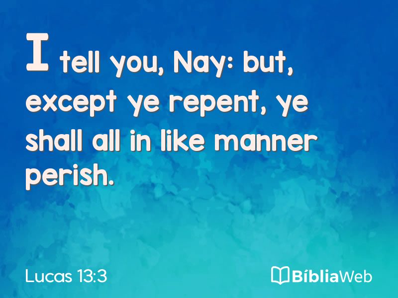 Lucas 13:3 em imagem para compartilhar