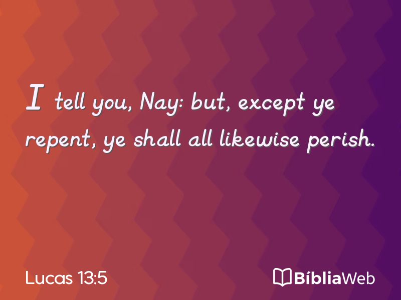 Lucas 13:5 em imagem para compartilhar