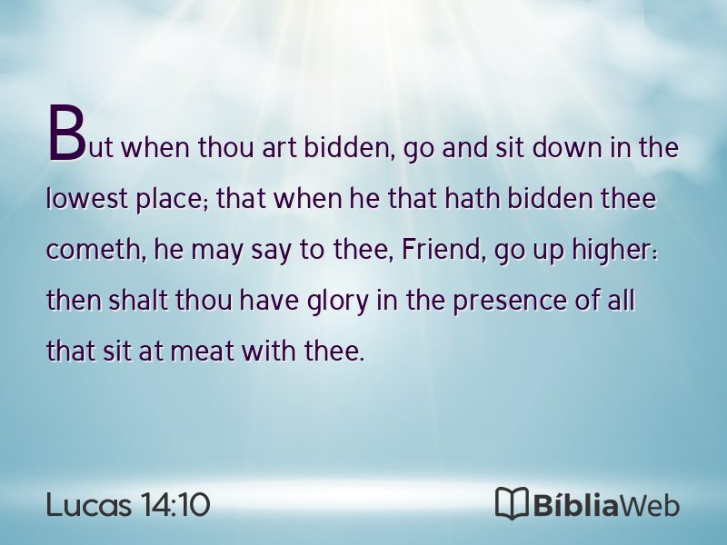 Lucas 14:10 em imagem para compartilhar