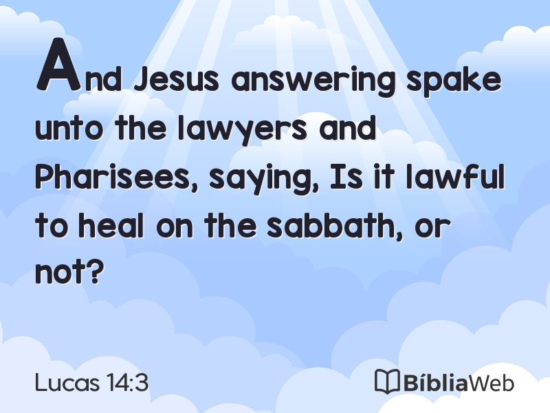 Lucas 14:3 em imagem para compartilhar