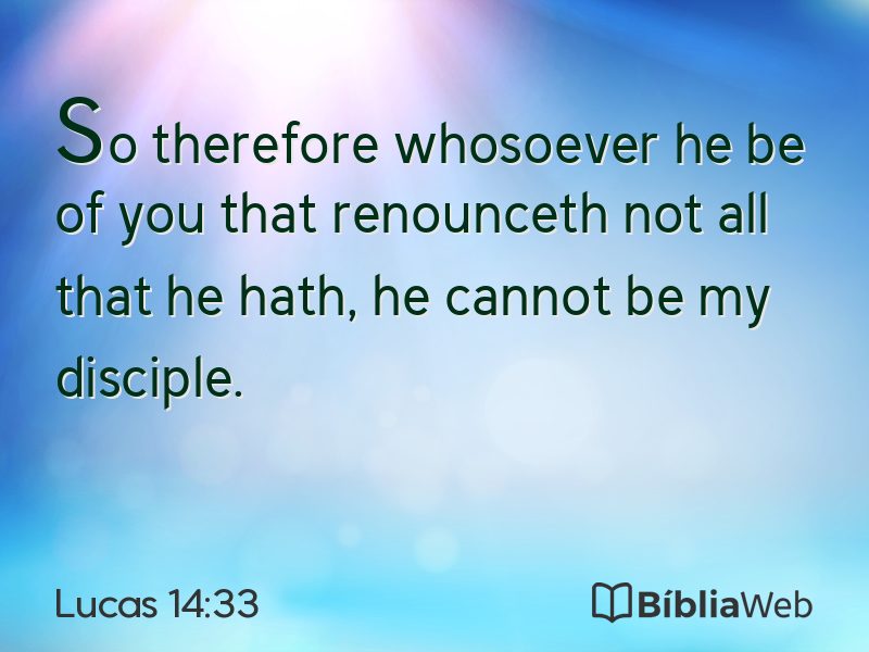 Lucas 14:33 em imagem para compartilhar